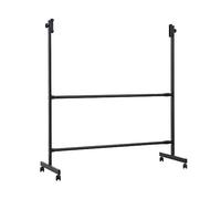 MAXHID Soporte De Metal Móvil Negro con Ruedas, Soporte Universal Ajustable, para Pizarra, Pizarra, Tablón De Anuncios