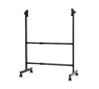 MAXHID Soporte Rodante Universal para Pizarra Blanca, Pizarra, Pizarra De Borrado En Seco, Soporte De Metal Ajustable Duradero con Ruedas Bloqueables (Color : Black)