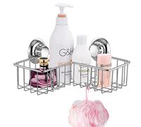 MaxHold Sistema de vacío Esquina Cesta de la Ducha - No-perforar - Acero Inoxidable Nunca Moho - Almacenamiento de la Cocina&baño