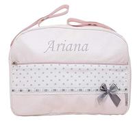 Maxi bolso para carrito de bebé BORDADA CON EL NOMBRE del bebé. Varios modelos y colores disponibles. (Ariana)