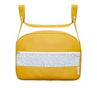 Maxi bolso para carrito de bebé. Varios modelos y colores disponibles. (Hojitas Verdes Mostaza)