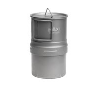 Maxi Cafetera moca de titanio, cafetera premium para camping, experimenta cervezas de calidad barista al aire libre