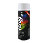 MAXI COLOR Spray de pintura en spray de New Quality, brillante, 400 ml, universal, de nitrocelulosa, de secado rápido, color blanco mate (Ral 9016)