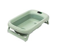 Maxi-Cosi Indigo Bañera Bebé Plegable, 0-4 Años, Bañera Niño Pequeño Espaciosa, Termómetro HighSense Integrado, Antideslizante, Gancho para Colgar Retráctil, Plegado Plano, Sage Green