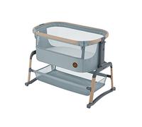 Maxi-Cosi Iora Air Cuna Colecho Bebe, Malla Integral, 0 - 6 meses (9 kg), Modo Mecedora, 4 Posiciones de Inclinación y 5 de Altura, Fácil Deslizamiento, Fácil Transporte, 2 Ruedas, Beyond Grey