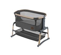 Maxi-Cosi Iora Air Cuna Colecho Bebe, Malla Integral, 0 - 6 meses (9 kg), Modo Mecedora, 4 Posiciones de Inclinación y 5 de Altura, Fácil Deslizamiento, Fácil Transporte, 2 Ruedas, Beyond Graphite