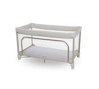 Maxi-Cosi Merlin, Cuna de viaje bebe y área de juegos 2 en 1, 0-4 años, hasta 18 kg, Cuna bebé portátil, Plegado en 1 segundo, Colchón CloudCore 120x60 cm, Ventana lateral, 4 ruedas, Elegance Beige