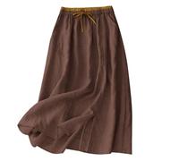 Maxi Gypsy Skirts for Women 2026 Elasticated Waist Boho A-Line Long Skirt with Pockets Women's Floral Ruffle Tiered Flowy Swing Dress Summer Beach Holiday Skirts