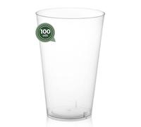 Maxi Products - 100 Vasos Cubata Anchos Plástico Reutilizables - 400 cc - Vasos Reciclables - Fiestas, Eventos y Celebraciones - VASO CUBATA ANCHO