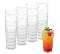 Maxi Products - 100 Vasos Cubata Plástico Reutilizables - 480 cc - Vasos Reciclables - Vasos Cubata Ancho - Fiestas, Eventos y Celebraciones - VASO DURO