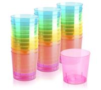 Maxi Products - 100 Vasos Mojito Plástico Reutilizables Multicolor - 330 cc - Vasos Reciclables - Fiestas, Eventos y Celebraciones