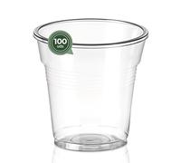 Maxi Products - 100 Vasos Plástico Reutilizables - 80 cc - Vasos Reciclables - Alta Resistencia - Vasos Irrompibles - Celebraciones - Vaso Café - Vaso Degustaciones - IRROMPIBLES
