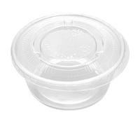 MAXI PRODUCTS - 1000 Salseras Transparentes con Tapa Transparente - Botes de Plástico Reutilizables con Tapa para Salsas - Tarrinas Transparentes 100 cc - Envases para Salsas - EXTRA RESISTENTES