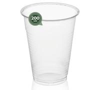 Maxi Products - 200 Vasos Plástico Reutilizables - 220 cc - Vasos Reciclables - Alta Resistencia - Vasos Irrompibles - Celebraciones - Vaso Café - Vaso Cerveza - Vaso Refresco - IRROMPIBLES