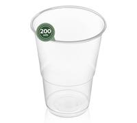Maxi Products - 200 Vasos Plástico Reutilizables - 330 cc - Vasos Reciclables - Alta Resistencia - Vasos Irrompibles - Celebraciones - Vaso Café - Vaso Cerveza - Vaso Refresco - IRROMPIBLES