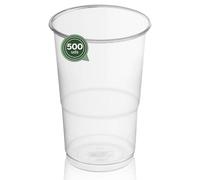Maxi Products - 500 Vasos Plástico Reutilizables - 400 cc - Vasos Reciclables - Alta Resistencia - Vasos Irrompibles - Celebraciones - Vaso Cerveza - Vaso Refresco - Batidos - IRROMPIBLES