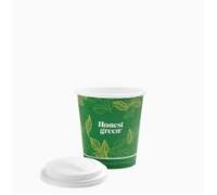 Maxi Products Vaso de cartón para bebida caliente con tapa incluida 120cc Pack 25