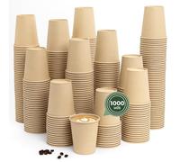 MAXI PRODUCTS - Vasos Café Desechables Kraft - Vasos Cartón - Vasos Desechables Catering - Vasos Café para Llevar - APTO BEBIDAS CALIENTES Y FRÍAS (250 cc, 1000 unidades)