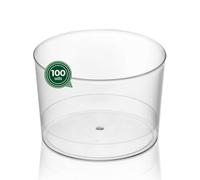 Maxi Products - Vasos Chiquitos Reutilizables de Plástico 210cc para Postres - Reciclables para Fiestas, Eventos y Celebraciones