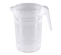 MAXI PRODUTS - 10 Unidades Jarra Plástico 1 Litro - Plástico (PP) Transparente - Reciclable y Reutilizable - Asa Irrompible - Gazpacho - Sangría - Cerveza - Limonada - ESPECIAL HOSTELERÍA