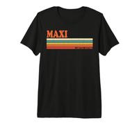 Maxi Retro Personalizado Nombres Vintage Rayas Camiseta Premium
