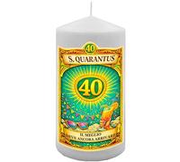 Maxi vela cumpleaños 40 años con papiro - Mensaje Augural Irónico - Formato grande e impactante