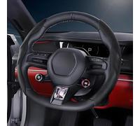 MAXIAOMA Funda Volante Coche para VW Golf 4 Von 1998 bis 2004, Cubierta de Volante de Cuero de Microfibra de Cuero Cubierta para Volante Funda Volante Anti Deslizante, Type D-Black