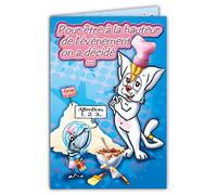 MAXICHA-003 - Tarjeta gigante de cumpleaños con forma de gato y gato, tamaño grande, ideal para decoración de pasteles