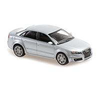 Maxichamps 940014601 1:43 Audi RS4-2004 - Coche Miniatura Coleccionable metálico Plateado, Plateado