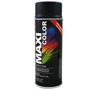 MaxiColor RAL9005 - Spray negro mate de 400 ml - Secado rápido, acabado mate suave para metal, madera y plástico. Ofrece una fuerte cobertura, excelente adherencia y protección duradera en interiores