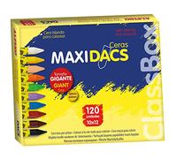 Maxidacs Alpino formato escolar 120 ceras | Ceras de colores para Niños | Ceras Formato escolar | Cera de pintado suave y cubriente | Estuche de ceras blandas y colores vivos | Ceras Semiblandas