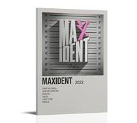 MAXIDENT by Stray Kids Póster de pared con diseño de cubierta para dormitorio, póster artístico de pared de 50 x 75 cm, estilo marco
