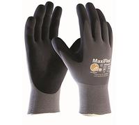 MaxiFlex Ultimate - Guantes de trabajo con palma recubierta de espuma de nitrilo, 10 pares, talla L.