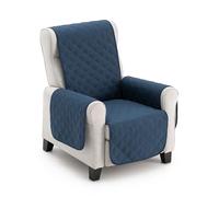 Maxifundas- cubre sillón acolchado reversible maui azul / gris claro. protector funda para sillón