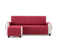 MAXIFUNDAS | Cubre Sofá Chaise Longue Acolchado Brazo Izquierdo | Tamaño 240cm | Color Rojo | Cubre Cubre Sofá con Cintas Traseras | Modelo MAUI