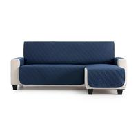 MAXIFUNDAS | Cubre sofá Dry Protect | Color Azul | Chaise Longue Derecho 220 cm | Repelente de Líquidos | Acolchado | Funda Protectora Antimanchas | Apto para Mascotas