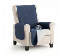 MAXIFUNDAS | Cubre sofá Dry Protect | Color Azul | Válido para Sillón de 1 Plaza, Relax y Orejero| Repelente de Líquidos | Acolchado y Reversible | Funda Protectora Antimanchas | Apto para Mascotas