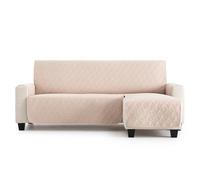 MAXIFUNDAS | Cubre sofá Dry Protect | Color Beige | Chaise Longue Derecho 280 cm | Repelente de Líquidos | Acolchado | Funda Protectora Antimanchas | Apto para Mascotas