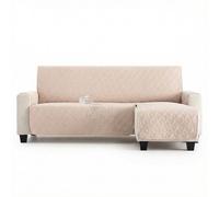 MAXIFUNDAS | Cubre sofá Dry Protect | Color Beige | Chaise Longue Derecho 280 cm | Repelente de Líquidos | Acolchado | Funda Protectora Antimanchas | Apto para Mascotas