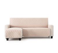 MAXIFUNDAS | Cubre sofá Dry Protect | Color Beige | Chaise Longue Izquierdo 240 cm | Repelente de Líquidos | Acolchado | Funda Protectora Antimanchas | Apto para Mascotas