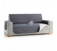 MAXIFUNDAS | Cubre sofá Dry Protect | Color Gris | 3 Plazas | Repelente de Líquidos | Acolchado y Reversible | Funda Protectora Antimanchas | Apto para Mascotas