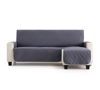 MAXIFUNDAS | Cubre sofá Dry Protect | Color Gris | Chaise Longue Derecho 240 cm | Repelente de Líquidos | Acolchado | Funda Protectora Antimanchas | Apto para Mascotas