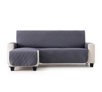 MAXIFUNDAS | Cubre sofá Dry Protect | Color Gris | Chaise Longue Izquierdo 200 cm | Repelente de Líquidos | Acolchado | Funda Protectora Antimanchas | Apto para Mascotas
