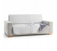 MAXIFUNDAS | Cubre sofá Dry Protect | Color Gris Claro | 4 Plazas | Repelente de Líquidos | Acolchado y Reversible | Funda Protectora Antimanchas | Apto para Mascotas