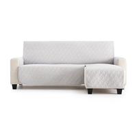 MAXIFUNDAS | Cubre sofá Dry Protect | Color Gris Claro | Chaise Longue Derecho 280 cm | Repelente de Líquidos | Acolchado | Funda Protectora Antimanchas | Apto para Mascotas