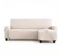 MAXIFUNDAS | Cubre sofá Dry Protect | Color Marfil | Chaise Longue Derecho 200 cm | Repelente de Líquidos | Acolchado | Funda Protectora Antimanchas | Apto para Mascotas