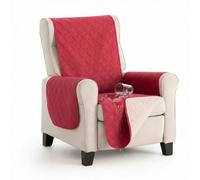 MAXIFUNDAS | Cubre sofá Dry Protect | Color Rojo | Válido para Sillón de 1 Plaza, Relax y Orejero | Repelente de Líquidos | Acolchado y Reversible | Funda Protectora Antimanchas | Apto para Mascotas
