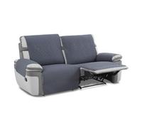 MAXIFUNDAS-Cubre Sofá Acolchado Relax 2 Plazas Slam, Gris. Salvasofá Repelente a líquidos y con Reverso Antideslizante.