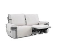 MAXIFUNDAS-Cubre Sofá Acolchado Relax 3 Plazas Slam, Marfil. Salvasofá Repelente a líquidos y con Reverso Antideslizante.