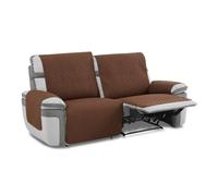 MAXIFUNDAS | Cubre Sofá Relax Slam | Color Marrón | 3 Plazas | Acolchado, Reversible, Antideslizante y Repelente a Líquidos | Ideal para Hogares con Mascotas y Niños